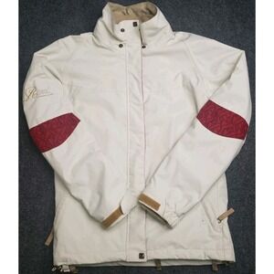 Ride Snowboard Jacket Womens Medium White Cell Series 5 Hooded Ski